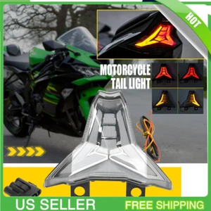 For Kawasaki Ninja 400 / Z400 2018-2023 LED Brake Turn Tail Light Lamp Amber Red - Picture 1 of 14