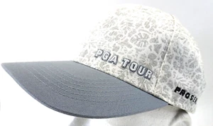 Gorra de Golf PGA Tour Gris/Blanco Estampado Floral Serie Pro Ajustable NUEVA CON ETIQUETAS - Imagen 1 de 7