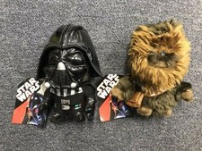 Star Wars Plush Toy 9" Stuffed Toy lot 2007 Comic Images Chewbacca Darth Vader
