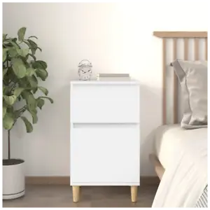 Bedside Cabinet White 40x35x70 cm - Picture 1 of 5