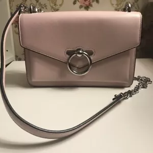 Rebecca Minkoff Jean Mac Crossbody Bag | Pink Pebbled Leather | Silver Ring - Bild 1 von 8