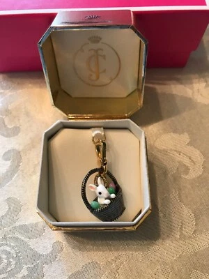 Juicy Couture Edición Limitada Conejo de Pascua Huevo Cesta Dije YJRU6471 Caja Foto 1 de 3