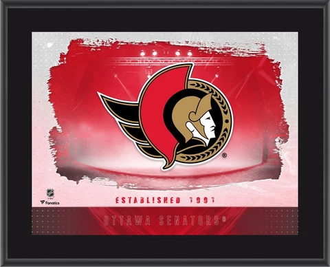Ottawa Senators 10.5" x 13" Sublimated Horizontal Team Logo Plaque Cover