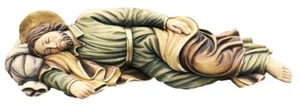 Estatua De Santo Josef Tendida,Durmiendo L 15CM Josef Figura de Madera Estatua - Imagen 1 de 4