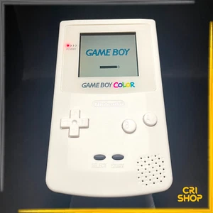 NINTENDO GAME BOY COLOR GBC 🔥 TOTAL WHITE ⚪️ 🔥 CONSOLE VINTAGE RESTAURATA 💎 - Imagen 1 de 13