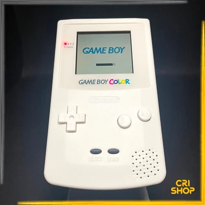 NINTENDO GAME BOY COLOR GBC 🔥 TOTAL WHITE ⚪️ 🔥 CONSOLE VINTAGE RESTAURATA 💎 - Immagine 1 di 4