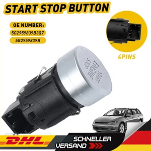 DE Schalter-Start Stop Drucktaster Zündung Startknopf für VW Golf MK7 #5G1959839 - Bild 1 von 14
