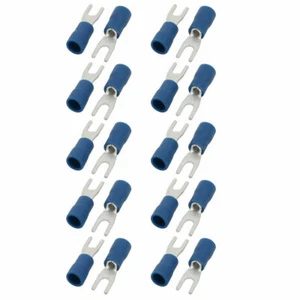 20Pcs SV2-3.2Pre-Insulated U-Type Crimp Terminals AWG16-14Wire Connector Blue - Imagen 1 de 4