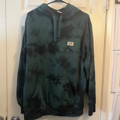 Vans Sudadera con Capucha Negra Verde Tie Dye Cosmic Pullover Sudadera Patinador Ciudad Mediana Foto 1 de 3