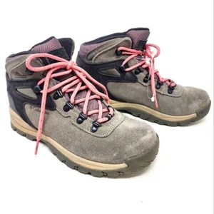 Columbia Womens Hiking Boots Gray Omni- Grip Suede Waterproof Trail Shoes 8 - Picture 1 of 13