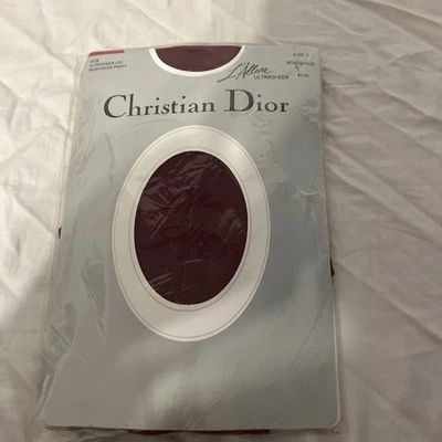 Vintage! Meia-calça Christian Dior L'Allure ultra-transparente preta, tamanho 4 preta  - Imagem 1 de 4