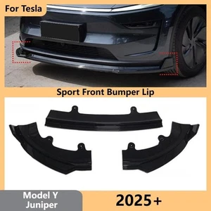 For 2025 2026 Tesla Model Y Juniper Bumper Lip Front Guard Trim Spoiler Body - Imagen 1 de 15
