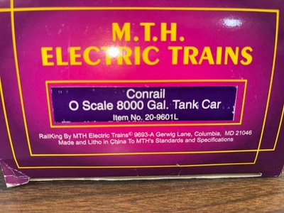 MTH  20-9601L Conrail 8000 Gallon Tank Car O Scale in Excellent pre-owned cond. - Image 1 of 4