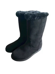 Cat & Jack Girls Black Nina Zipper Winter Shearling Style Size 3 - Picture 1 of 6