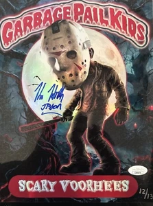 Friday the 13th Jason - Kane Hodder signed 8x11 Sticker JSA “Scary Voorhees" - Picture 1 of 2