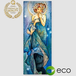 Alphonse Mucha. Studie für den Mond. 20" x 8" 3D Textur GEL Leinwand Rollendruck - Bild 1 von 18
