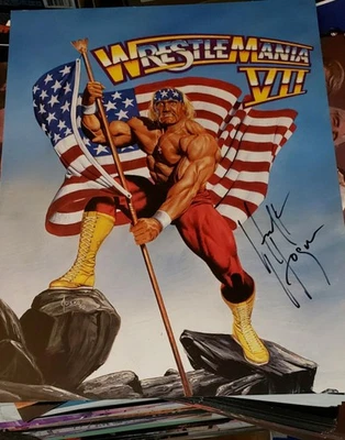 HULK HOGAN signed poster ,  wwe, wcw, aew - Image 1 of 2