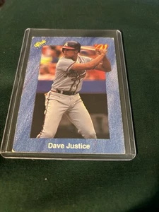 David Dave Justice 1991 Classic Baseball Blue Oddball Card T11 Braves 2nd Year - Picture 1 of 2