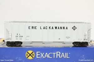 ExactRail HO Scale EL Erie Lackawanna Bethlehem 4462 Cf Covered Grain Hopper Car - Picture 1 of 8