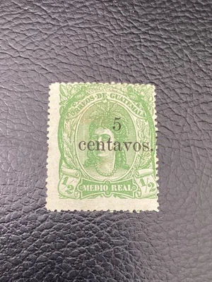 Guatemala 1881 Indio Nativo 5c en 1/2r. verde MNG Foto 1 de 2