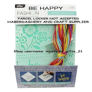 ADHESIVE TEMPLATE KIT EMBROIDERY THREAD *ABC* BUCILLA - Picture 1 of 3