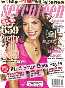 Seventeen Magazine America Ferrera Fall Fashion Best Style Hair Makeup Tips 2008 - Picture 1 of 12