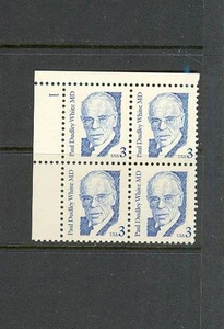 US USA Sc# 2170 MNH FVF PL# BLOCK Dull Gum Paul Dudley White Doctor - Picture 1 of 1