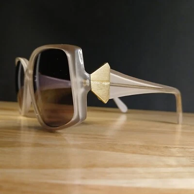 1970's Vintage NOS FOSTER GRANT Grey Gold California Sunset Sunglasses Womens - Image 1 of 4