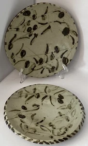 Set of 2 Ceramic Plates Signed by Studio Artist 7-1/2” Excellent Used Condition - Picture 1 of 4