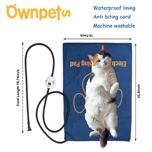 Almohadillas térmicas para mascotas cama eléctrica perro gato manta alfombras impermeables calentador anti mordeduras - Imagen 1 de 12