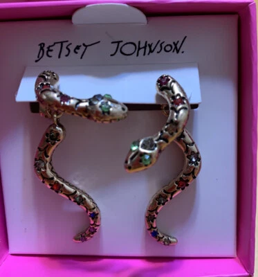 Pendientes de serpiente delanteros y traseros Betsey Johnson $38 S14 Foto 1 de 3