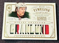 2013-14 National Treasures /25 Gold Patch Mikael Granlund Rookie RC #RT-MIG