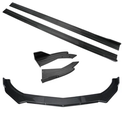 For BMW Front Bumper lip + Side Skirts + Rear Splitter Carbon Fiber Body Kits Foto 1 de 4