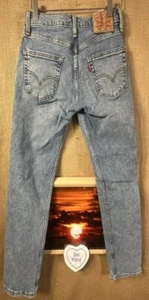 Levi’s 511 Hombre Azul Piedra Denim Jeans 26W 30L Elástico Slim Recto Cremallera Egipto - Imagen 1 de 7