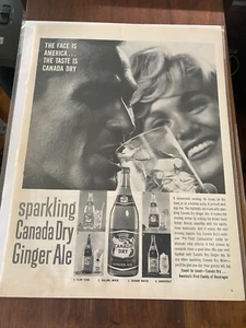 Vintage 1961 Canada Dry Ginger Ale The Face Is America ad - Picture 1 of 1