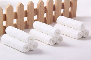 Cloth Diaper Insert Soaker Doubler Organic Bamboo Cotton Fleece Booster Pad 10pc