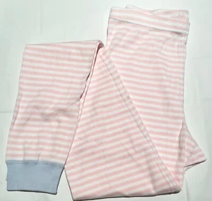 230708 Girls 160 cm 14 HANNA ANDERSSON Pink White Striped Organic Cotton PJ Pant - Picture 1 of 2