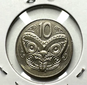 World Coin 1997 New Zealand 10 Cents Copper-Nickel Circulated - Picture 1 of 3