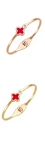 Open cuff stainless steel bracelet, Golden & RED Color New - Picture 1 of 13