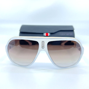 Carrera Sunglasses Speedway/N P9UHA White Aviator with Brown Gradient Lens