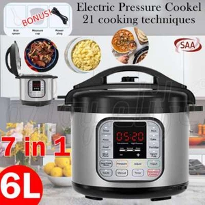 Healthy Choice Electric Pressure Cooker Digital Pot Programmable 6L Pot 1000W OZ - Picture 1 of 12