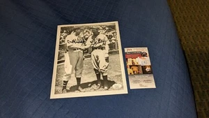 Carl Hubbell Giants Lefty Gomez Yankees Signed 8x10 HOF Photo JSA - Picture 1 of 3