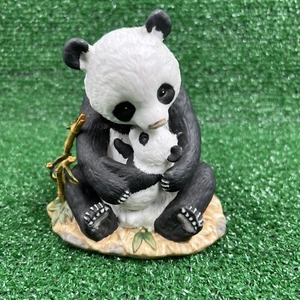 1988 Homco Mutter Panda & Baby mit Bambus Meisterwerk Porzellan - Bild 1 von 8