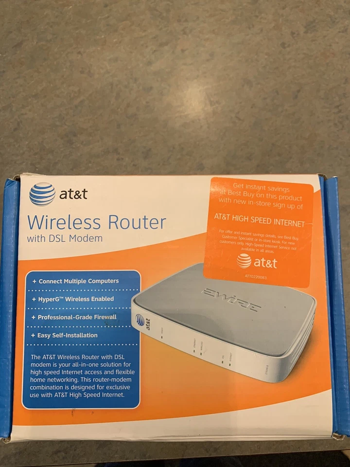 AT&T WIRELESS ROUTER MODEM 2701HG-B GATEWAY - Image 1 of 4