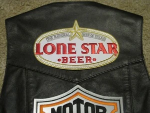 BEER PATCH LONE STAR BEER LARGE BACK SIZE 5 X 8 INCH LOOK IRON ON / SEW ON! - Picture 1 of 13