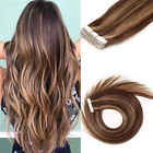 Tape In Hair Extensions Invisible Glue Skin Weft Real Remy Human Hair Colored Us
