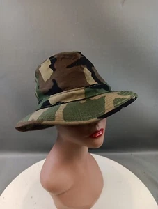 VTG Sports Afield BUCKET Hat LCamo Cap Made in USA Camouflage Woodland Pattern - Picture 1 of 16