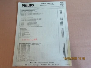 324N Philips Tariff Toys 1er August 1968 Dépilant Green 17, 6x22, 1 CM - Picture 1 of 2