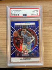 Ja Morant 2021-22 Chronicles Hometown Heroes Blue /99 PSA 10 Grizzlies