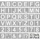 Alphabet Letter and Number Stencils - 40 Pack Large Letters and Numbers 12 Inch